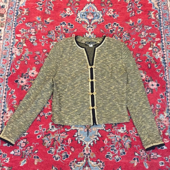 St John Couture Gold Black Metallic Jacket***STUNNING & GLAMOROUS***Sz 2 - Picture 8 of 16